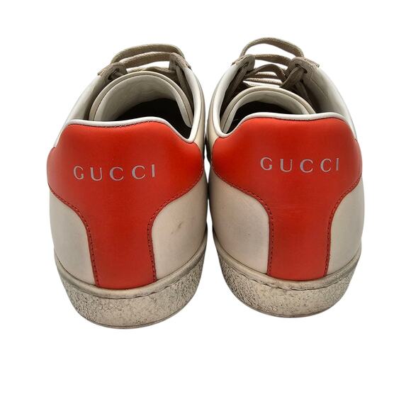 Gucci Ace Sneaker Disney Mickey Mouse Beige Orange Low Top Size 38.5 US 8.5 - Picture 8 of 11